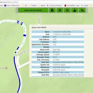 automated spray tracking pesticide application mapping reporting